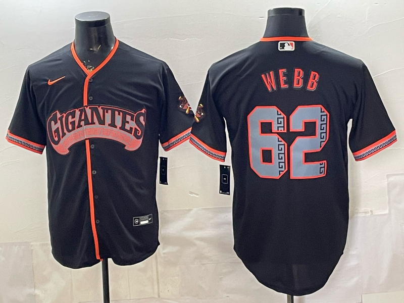 2026 Men Nike San Francisco Giants #62 Webb black Game MLB Jersey 0404002